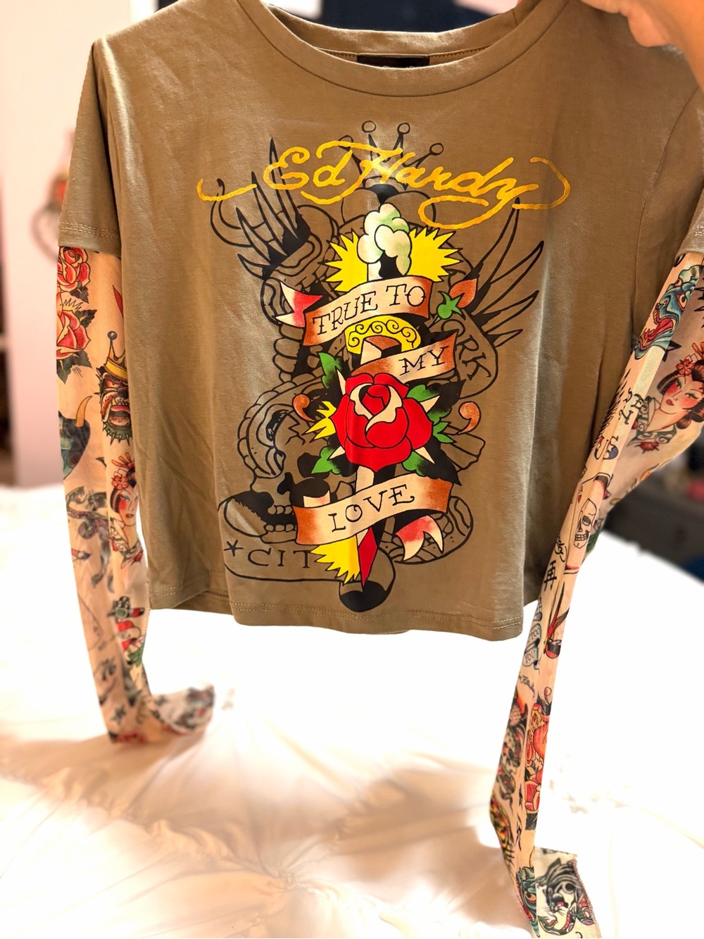 Ed Hardy with Tattoo Print Sleeves